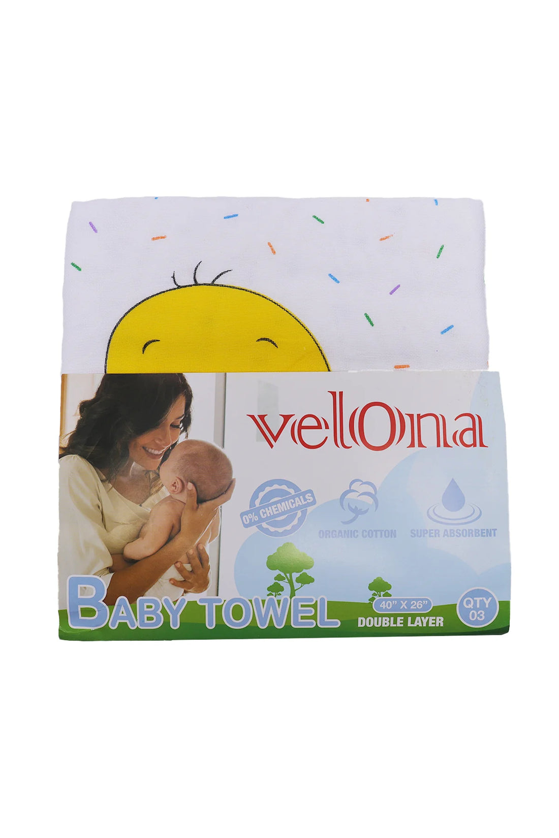 Velona Organic Cotton Baby Towels (40″ X 26″)