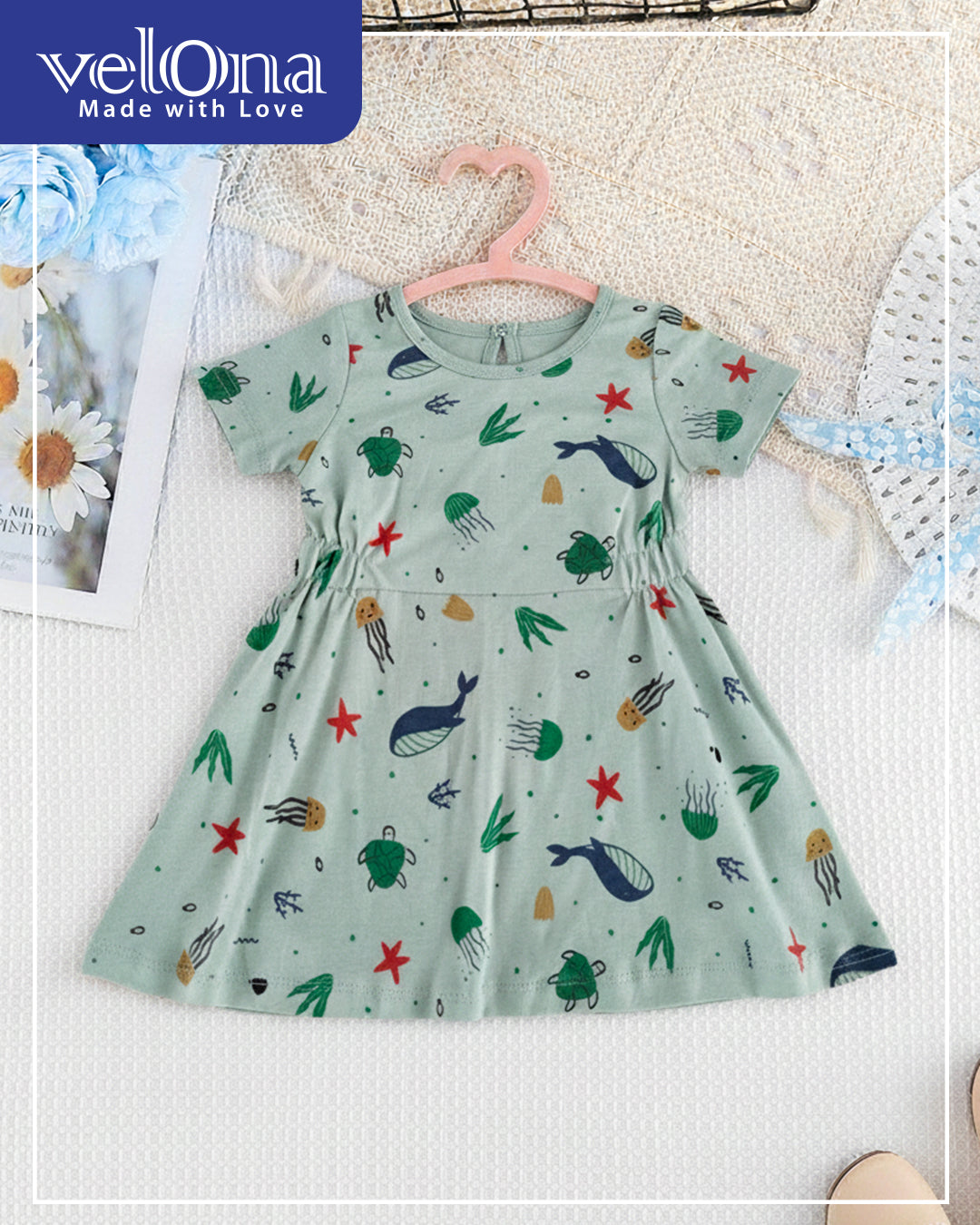 VELONA Baby Girl Casual Summer Holiday Dress