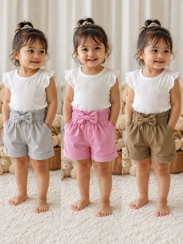 These casual cotton-blend girls' shorts