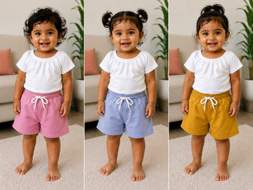 These casual cotton-blend children's shorts