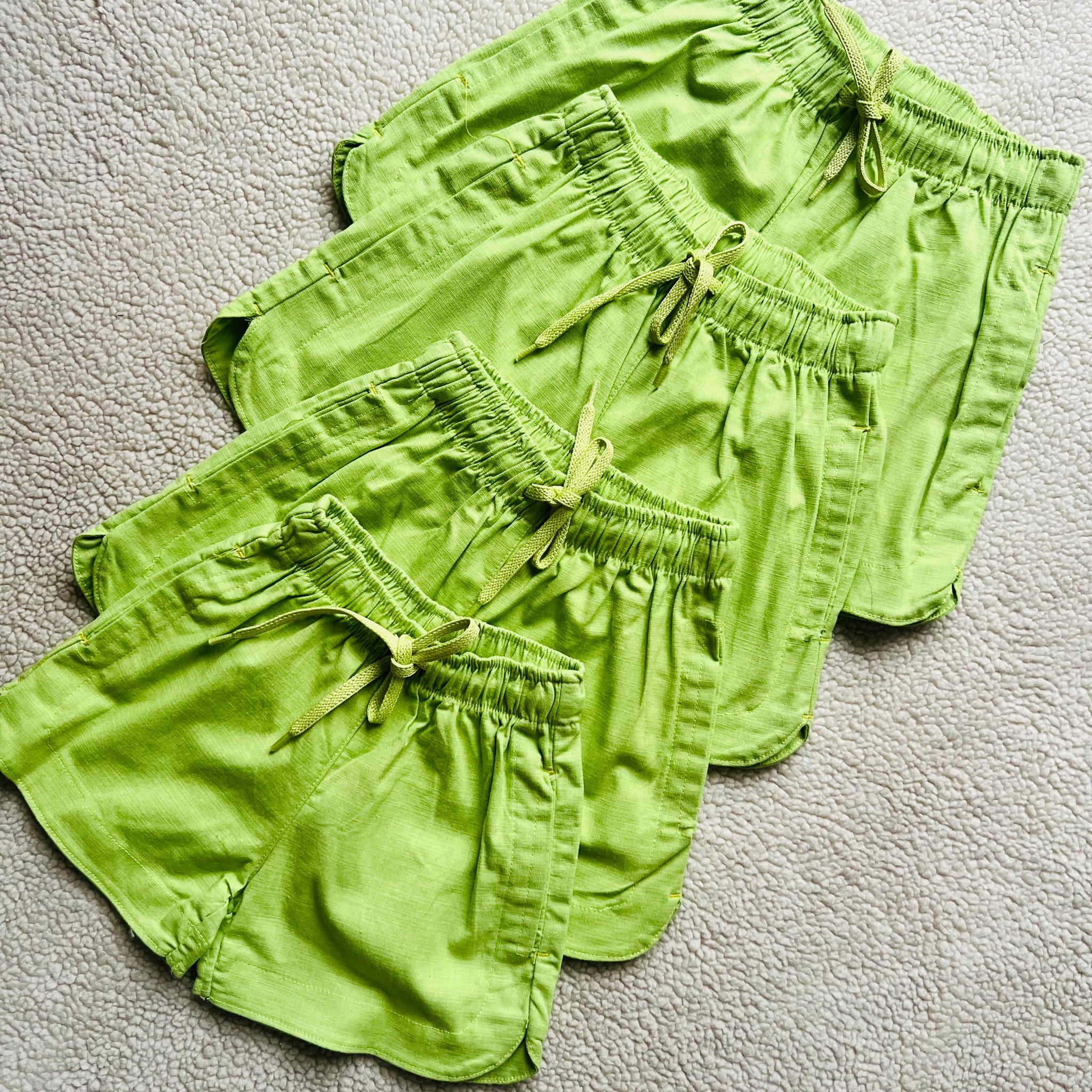 Pretty in Lime Green Linen Short